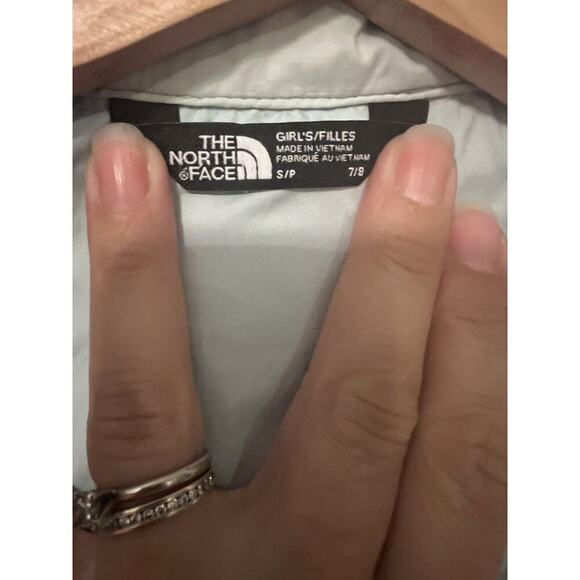 The North Face Jacket Girls Thermoball Quilted Outdoor Light Green S 7/8 - Picture 8 of 11